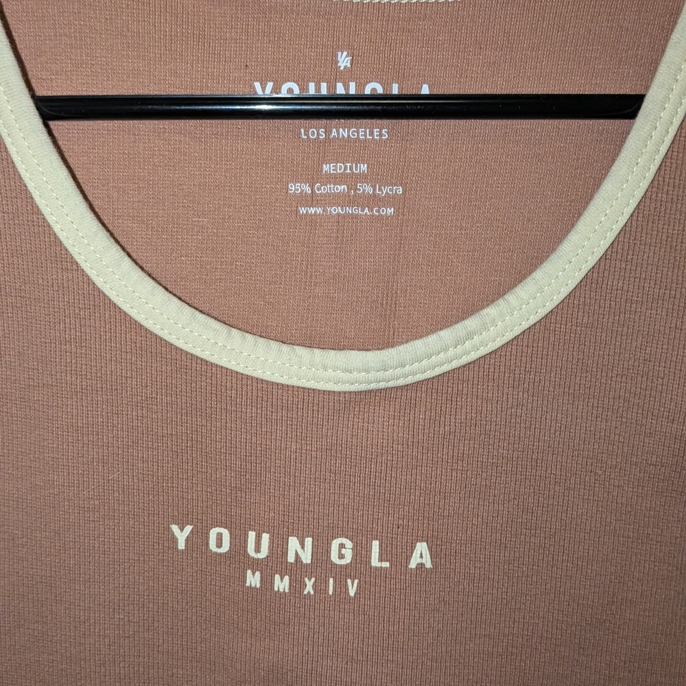 YoungLA 313 Rocket Rib Tank (Salmon) - Picture 4 of 5